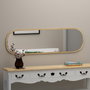 Hanah Home Espejo Ovalado Cuerpo Entero 40x120 cm, Fabricado en MDF, Flotal-E Ecológico, Elegante y Duradero para Salón o Dormitorio